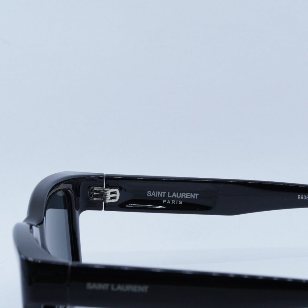 Saint Laurent SL674 001 Sunglasses Black Square Frame, Black Lenses - Picture 6 of 12